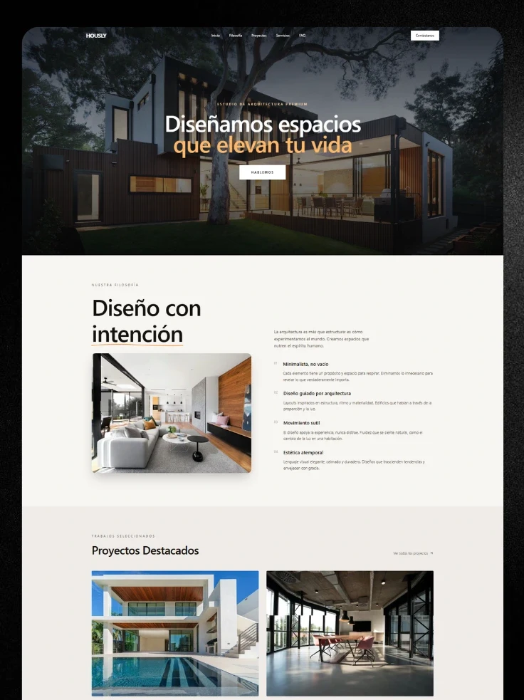 Mockup de landing page para negocio local