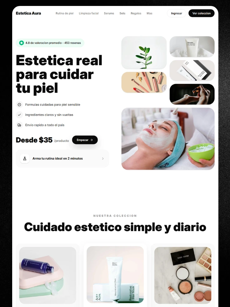 Mockup demo de web para servicios locales