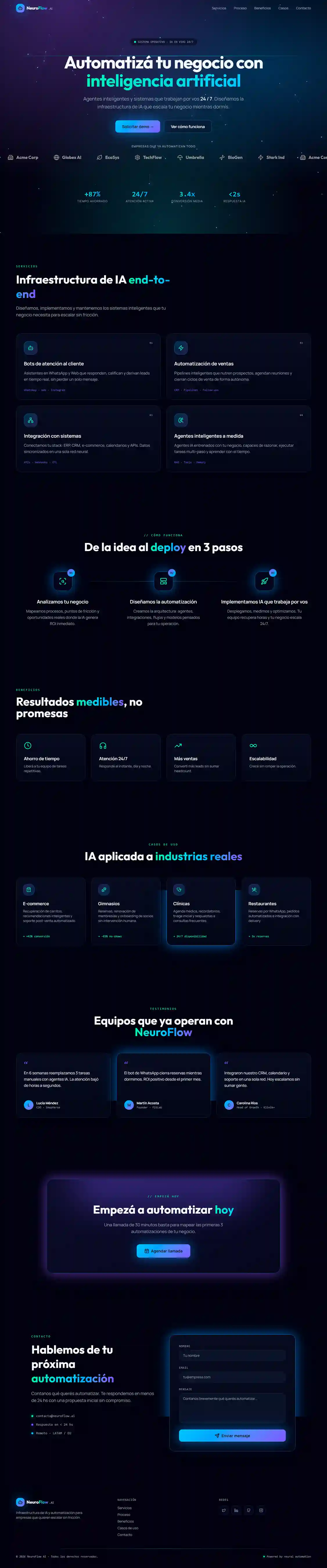 Demo Estilo SaaS & AI